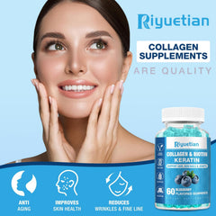 Riyuetian bottle close-up with label and skin radiance benefit