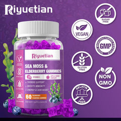 Riyuetian gummies packaging shot demonstrates vegan-friendly formula for everyday supplementation
