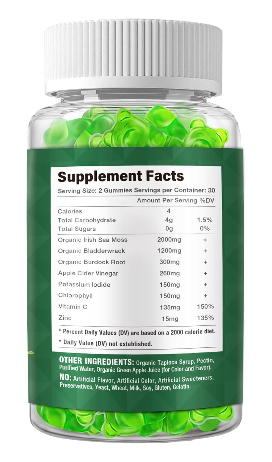 Riyuetian Sea Moss Gummies container open with gummies spilling