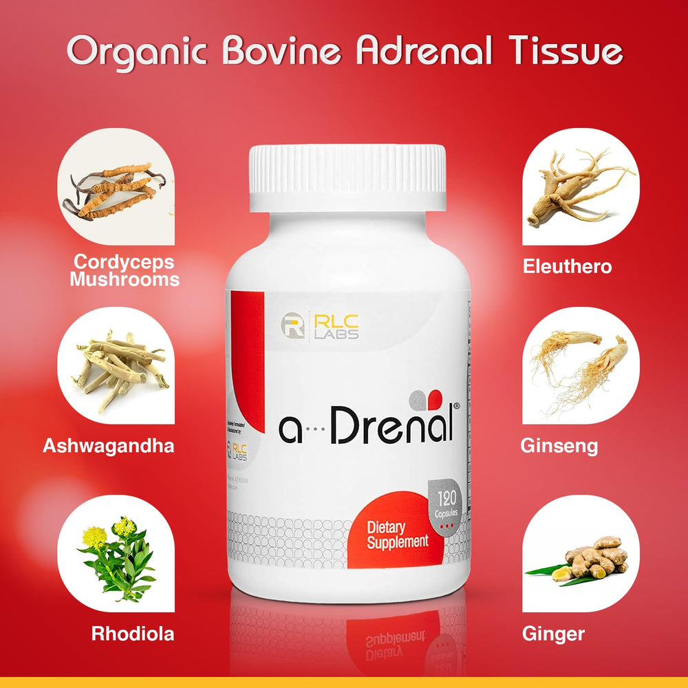 Close-up of a-Drenal capsules highlighting natural ingredients for energy and mood