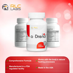 a-Drenal packaging lists ashwagandha, ginger and rhodiola for balance and vitality
