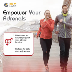 RLC Labs a-Drenal lifestyle scene conveys energized focus.