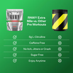 Athlete using RNWY Extra Mile during a workout with a mixed drink