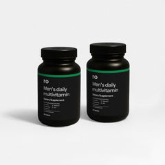 Ro Daily Multivitamin for Men bottle shown for daily energy and wellness