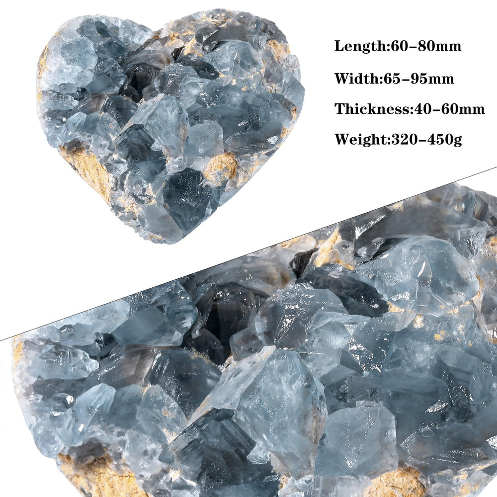 Rockcloud blue celestite geode close-up with tranquil glow
