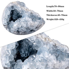 Rockcloud celestite crystal close-up, vivid texture and color