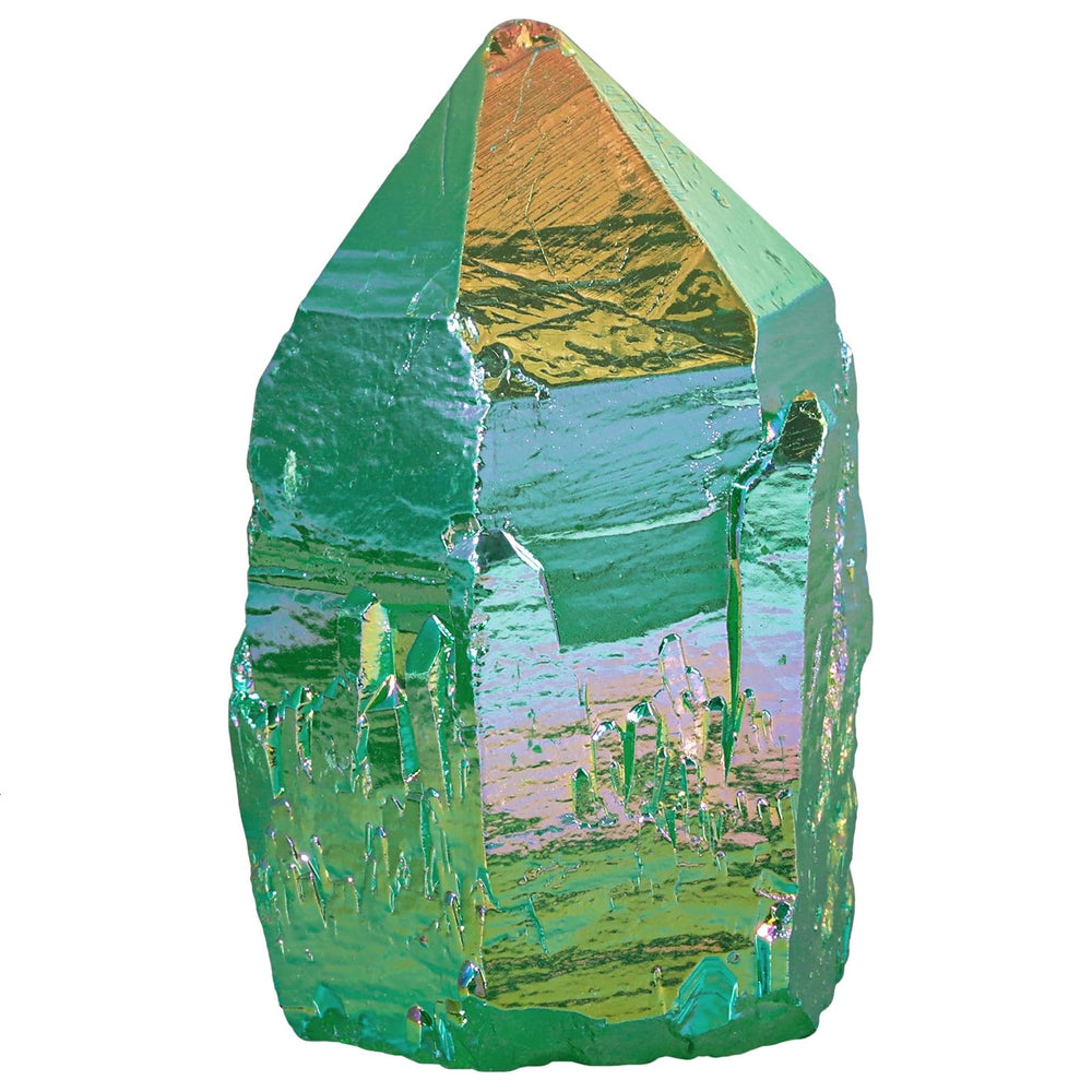 Rockcloud natural titanium-coated purple AB crystal cluster for vibrant decor