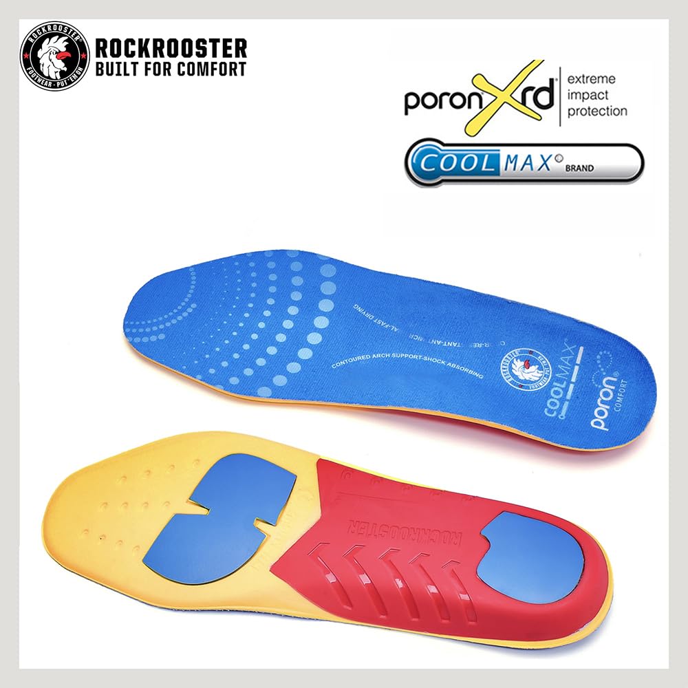ROCKROOSTER coolmax-fabric insole keeps feet dry during activity