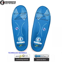 ROCKROOSTER COOLMAX insole blue stays dry and cool during workouts