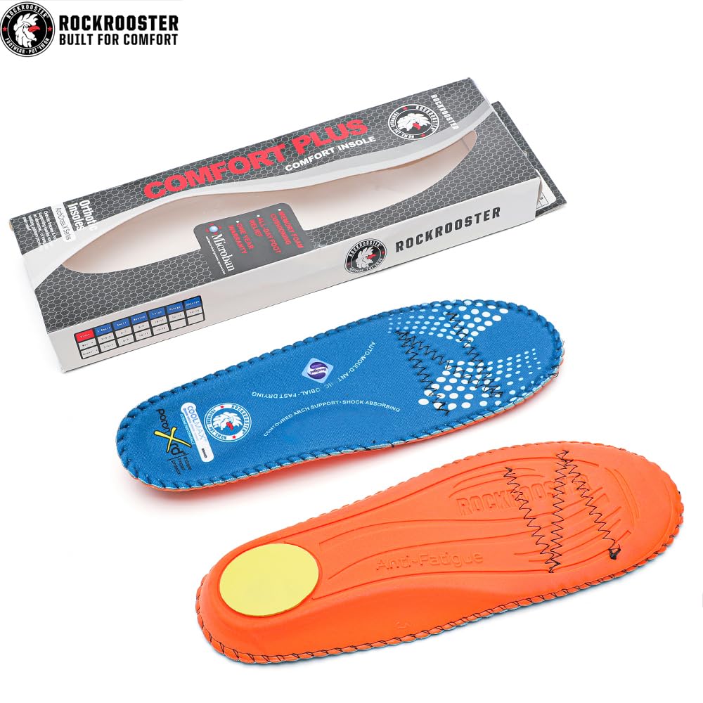 ROCKROOSTER memory foam comfort insole blue delivers cloud-like cushioning