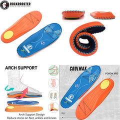 ROCKROOSTER reinforced stitching insole blue for long-lasting anti-fatigue durability