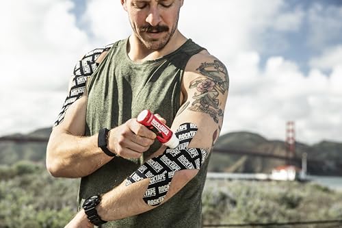 RockSauce Fire roll-on in use for targeted muscle relief.