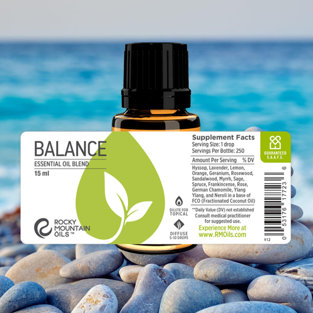 Balance featuring spruce and frankincense notes for relaxation.