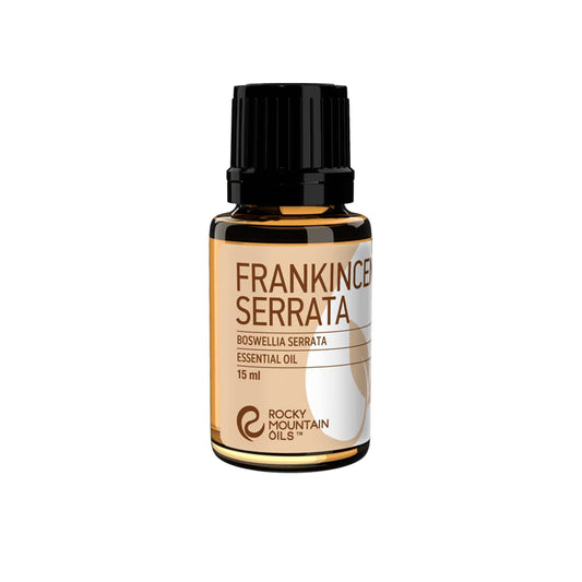 Rocky Mountain Oils Frankincense Serrata 15ml bottle for daily aromatherapy.