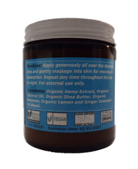 Rocky Ridge Hemp salve on hand for topical application.