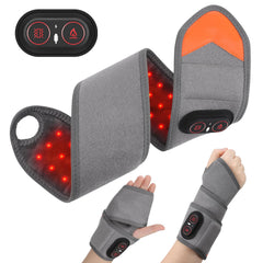 ROHVEMJ cordless wrist massager in use during office break.