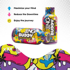Rolling Buddy brain-health-visual illustrates vitamin support during parties