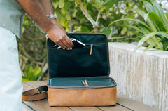 ROMFRE CPAP travel bag luggage pass-through for easy airport compatibility.