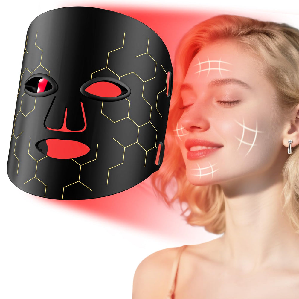 ROMISA red light mask front view for versatile home skin care.