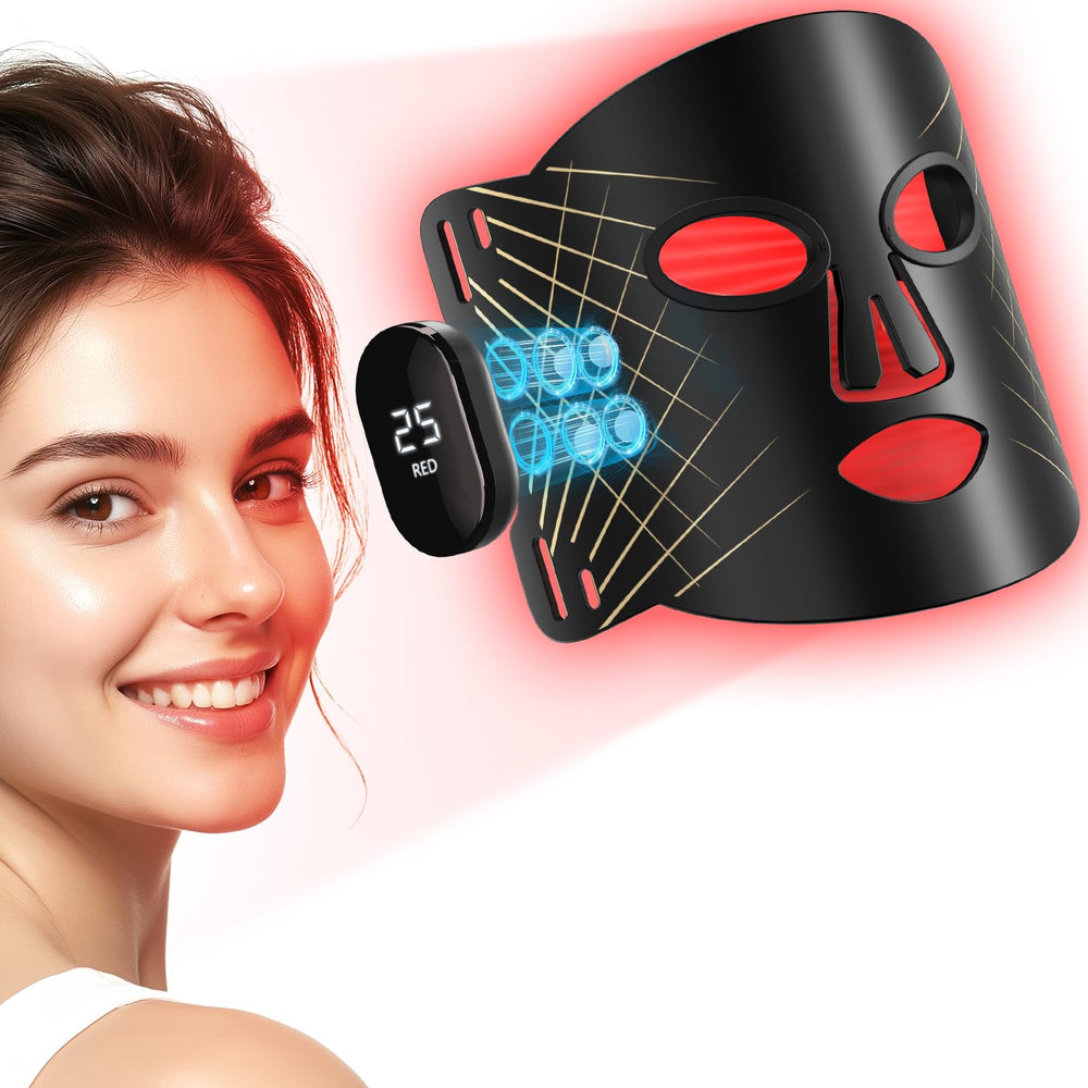 ROMISA red light mask front view for at-home skin glow