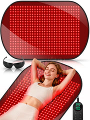ROMISA full-body red light mat providing at-home recovery and relaxation