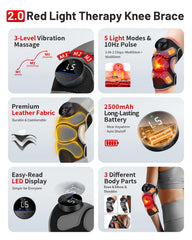 ROMISA knee brace side view showing extension strap for versatile fit during activity