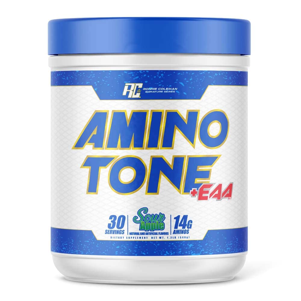 Ronnie Coleman Amino-Tone bottle pour highlights hydration after training