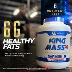 Ronnie Coleman King Mass XL nutrition facts panel highlights 60g protein per serving.