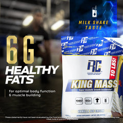 Ronnie Coleman King Mass XL shake in glass for post-workout fueling