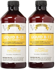 Rooster Booster B-12 Liquid two-pack bottle ready for poultry use and appetite support.