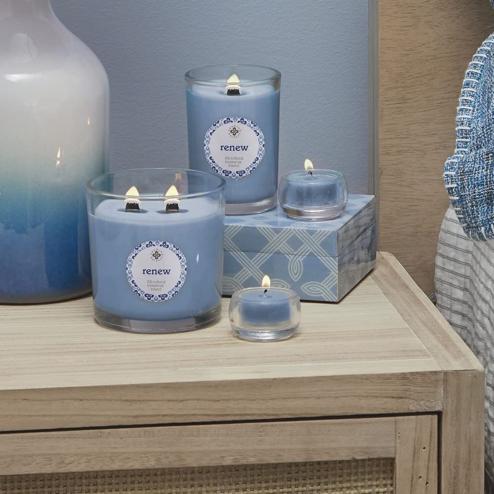 Root Candles Seeking Balance spa ambience setup for meditation and relaxation