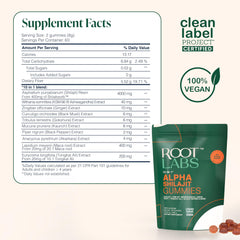 ROOT LABS 10-in-1 Shilajit Gummies Himalayan origin for daily routine on the go.