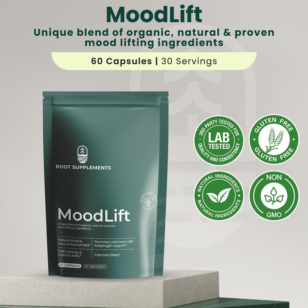 MoodLift morning routine photo suggests easy integration into daily rituals.