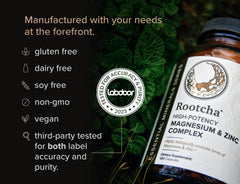 Rootcha COA certificate page confirms transparency and purity.