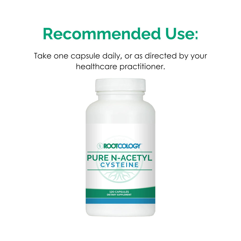 Rootcology NAC bottle with clean surface supports easy daily routine.