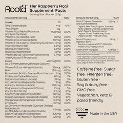 Scoop of Root'd multivitamin powder ready for use