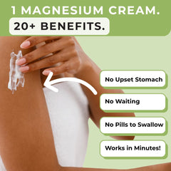 Rooted In magnesium cream aromatherapy setup suggests relaxation and focus.