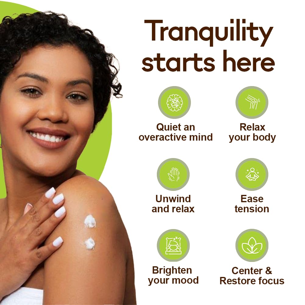 Rooted In Rest glass bottle highlighted with lavender-scented formula