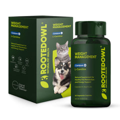 Rooted Owl Metabolism Support bottle front showing packaging for energy balance