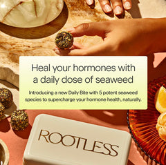 Rootless Seaweed Daily Bites Coconut Chai serving bite ready for daily use