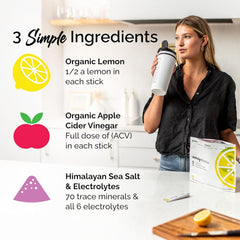 ROUTINE Morning Daily Hydration lemon splash, tart flavor for a refreshing start.