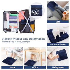 ROWARMSEY foot warmer in office, couch, and bed settings for cozy warmth
