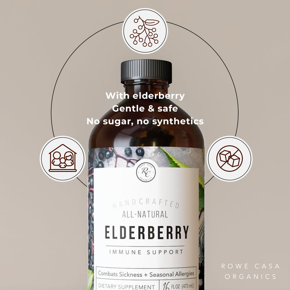 Rowe Casa Organics elderberry syrup dosing spoon for kids