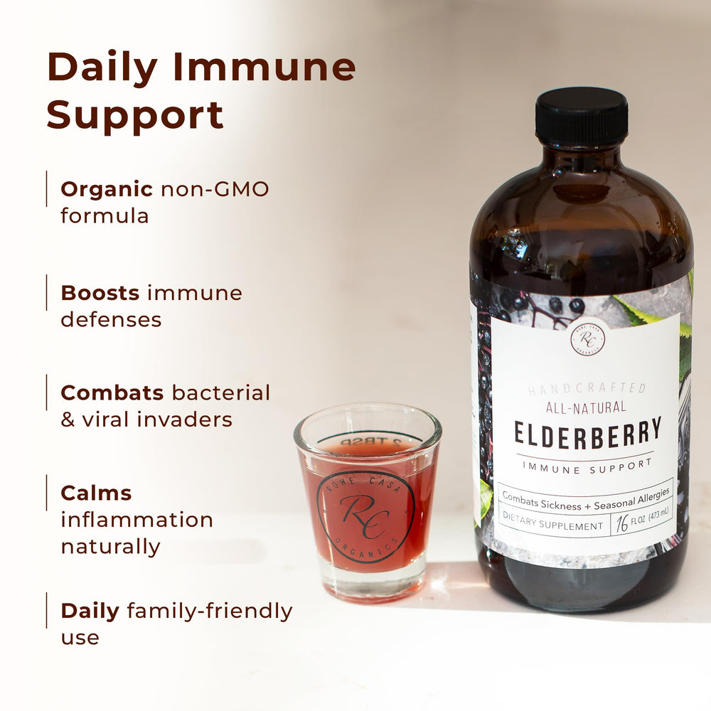 Rowe Casa Organics organic black elderberries ingredients close-up