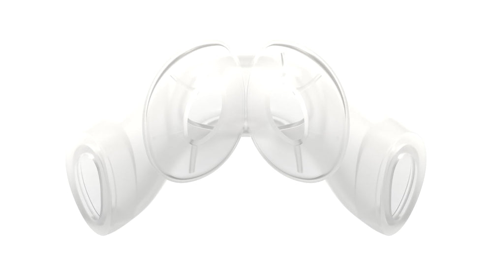Roya Medical Dream Wear nasal pillow medium features smooth silicone edges for gentle facial contact.