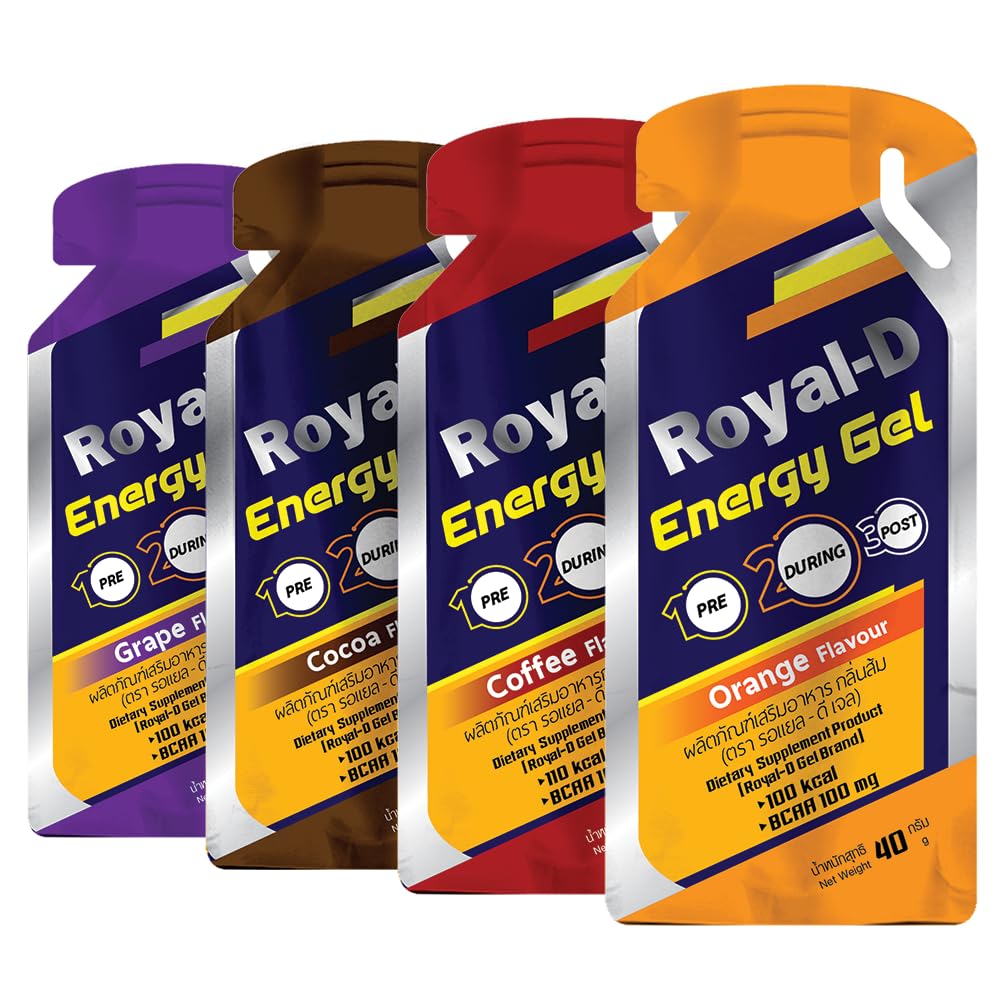 Royal-D Energy Gels 20-count packaging ready for on-the-go fueling during workouts