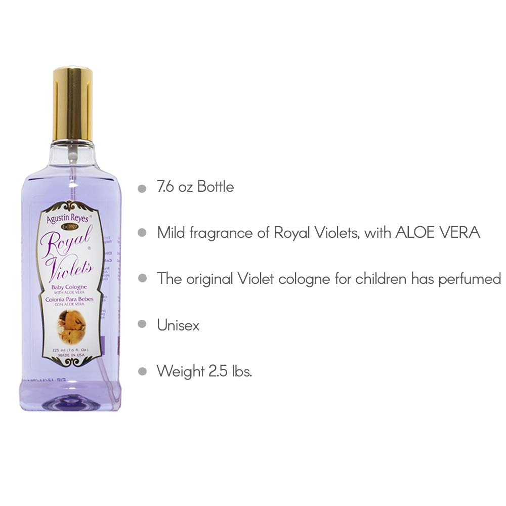 Royal Violets packaging on a nursery shelf illustrating a gentle, kid-friendly fragrance.