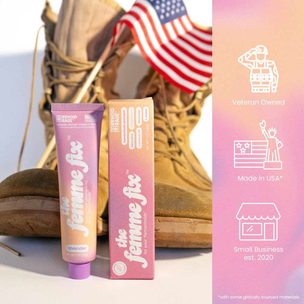 Rrhoid Rage Femme Fix veteran-owned USA-made quality.