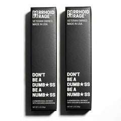 Rrhoid Rage ointment tube front ready for quick relief.
