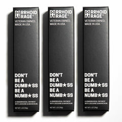 Rrhoid Rage Ointment bottle on packaging highlights fast relief potential